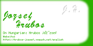 jozsef hrubos business card